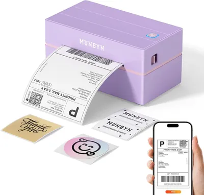 Obrázek produktu pro Termální tiskárna štítků pro štítky o rozměrech 4x6 palců, s Bluetooth a širokou kompatibilitou