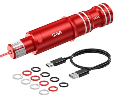 Produktbild von Laser-Trockenfeuertrainer, wiederaufladbar, Schnellwechselmodi, 12GA Rot