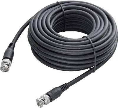 Produktbild von Sygonix SY-4714554 Video Verlängerungskabel [1x BNC-Stecker - 1x BNC-Stecker] 20.00 m Schwarz