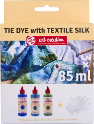 Imagen del producto de Talens Art Creation, set para teñido por técnica tie-dye, 3 botellas de 85 ml, color azul