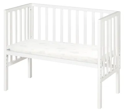 Obrázok produktu pre Postieľka Beistellbett safe asleep® 2 v 1 - 45 x 90 cm - S nastaviteľnou výškou - Kompletná postieľka s matracom a bočnou bariérou - Súprava postieľky pre bábätká