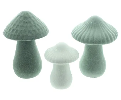Produktbild von Pilz "Grün," 3er Set, Porzellan Maße: Höhe 8 cm, 12 cm vielseitig einsetzbar, ausgefallene Trendige minttöne,