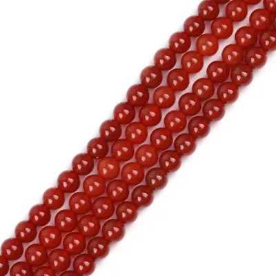 Productafbeelding van Natuurlijke Rode Agaat 6mm Ronde Kralen voor Sieraden Maken