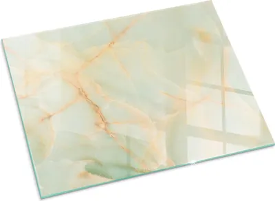 Produktbild von Abstraktes Marmormuster – Glasbodenplatte für – Kaminofen – Kaminplatte Glas – Schutzglas – Funkenschutzplatte –Glasbodenplatte Feuerfeste – Hitzeschutzplatte – Bodenschutz aus Glas – 80x60 cm