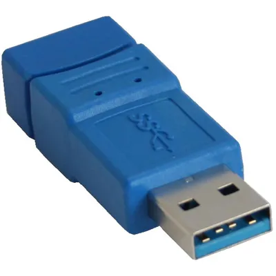 Productafbeelding van InLine USB 3.0, USB 3.0 type A, USB 3.0 type B, Mannelijk/vrouwelijk, Blauw