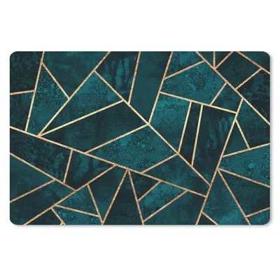 Produktbild von MuchoWow® Schreibtischunterlage Steine - Gold - Luxus - Muster - Abstrakt 60x40 cm - XXL Mauspad - Großes Mauspad
