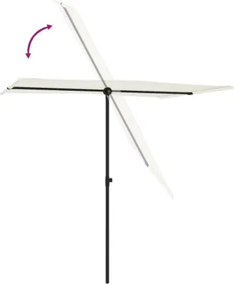 Produktbild von vidaXL Sonnenschirm mit Aluminium-Mast 2x1,5 m Sandweiß