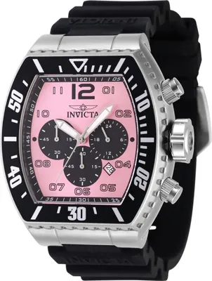 Zdjęcie produktu dla Invicta Pro Diver 47286 Zegarek Męski - Mechanizm Kwarcowy - Stal Nierdzewna z Różową Tarcza - 51 mm