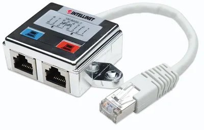 Produktbild von INTELLINET Verteiler RJ45 2-Port FTP silber