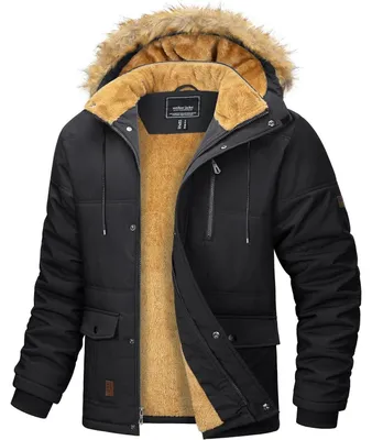 Productafbeelding van Heren winterparka, winddicht, waterafstotend, gevoerd, kleur: zwart