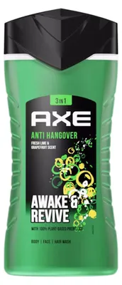 Zdjęcie produktu dla AXE Anti - Hangover 250ml, Żel pod prysznic, 250 ml, Mężczyźni, Ciało, Skóra normalna