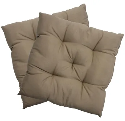 Produktbild von Stuhlkissen 38x38 cm ComfySeat - Sitzkissen mit 6 cm Comfort Sitzpolster - Indoor & Outdoor, Farbe:Beige, Set:2er Set