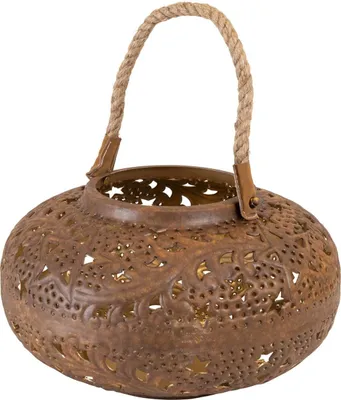 Productafbeelding van Lantaarn Wave brown antique ø30x18cm