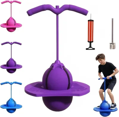 Produktbild von Springball Anti-Rutsch – Hüpfball – Balance-Spielzeug – Langlebiges PE/PVC – Für Kinder/Erwachsene – Ideal für Spiel und Bewegung – Hüpfstab