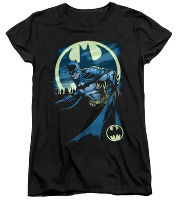 Immagine prodotto di Maglietta da donna "Batman - "Heed The Call"", modello aderente, codice TV40912 (taglia M), colore nero