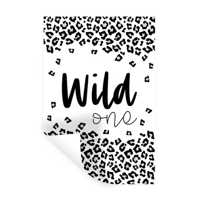 Obrázok produktu pre MuchoWow® Nálepka na stenu - Príslovia - citáty - Wild one - - 80x120cm - Samolepiaca a polohovateľná