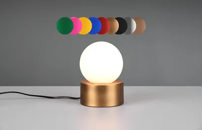 Produktbild von lightling Cordula Tischlampe, mit Fuß aus altmessing matt Metall, Milchglasschirm weiß, On/Off Touch-Funktion, Ø 12 cm, Höhe 17 cm