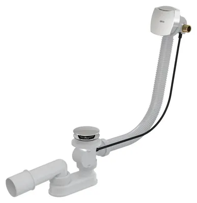 Image de Siphon de baignoire Alcadrain (Alcaplast) automatique avec remplissage par débordement, métal A564KM