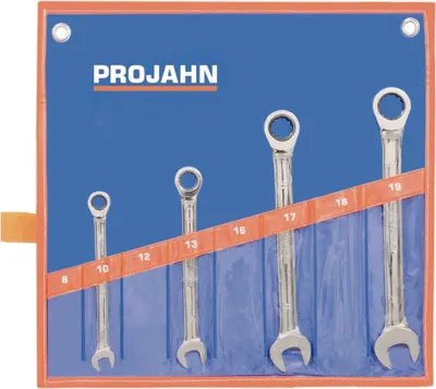 Produktbild von Projahn GearTech Schlüssel Satz Rolltasche 4-tlg. 10 - 13 - 17 - 19 mm