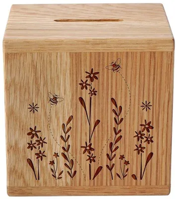Obrázek produktu pro Ochranná schránka na dřevo – výška 10 cm – motiv včel a květin