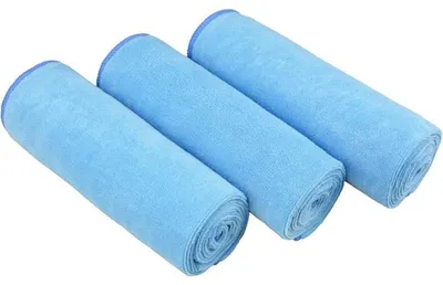Produktbild von Famanu Mikrofaser Sporthandtücher schnelltrocknend und absorbierend - Lichtblau, 3 Stück, 40 cm x 80 cm