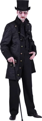Produktbild von Paisley Herrenmantel schwarz Größe: S