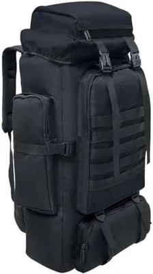 Produktbild von PromoHome® 100 Liter Outdoor-Rucksack für Camping und Wandern, wasserabweisend, Schwarz