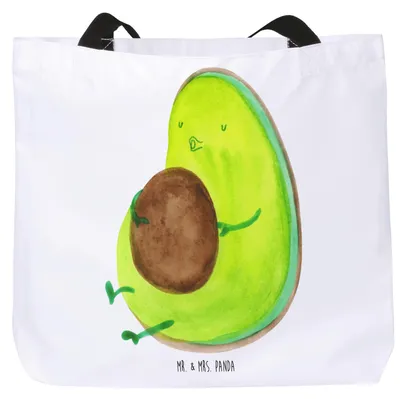 Produktbild von Mr. & Mrs. Panda Reisetasche Avocado Pfeifen - Weiß - Geschenk, Abnehmen, Schultasche, Tote Bag, Tasche, Strandtasche, Laptoptasche, Einkaufstasche, Schwanger, Ernährung