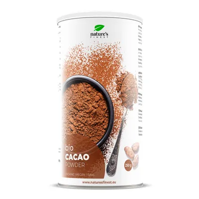 Nature’s Finest 100% Cacao Powder organic vegan raw cocoa superfood rich in magnesium antioxidants