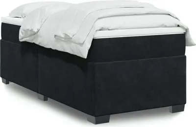 Obrázok produktu pre Maison Exclusive - Posteľný rám boxspring s matracom čierny 90x190 cm zamat
