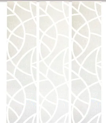 Produktbild von Schiebegardine Cassé grau weiß 3er-Set 60x245 cm