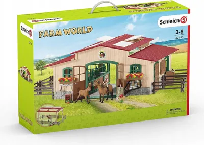 Zdjęcie produktu dla Schleich 42195 STAJNIA DLA KONI Z WYPOSAŻENIEM DUŻY ZESTAW