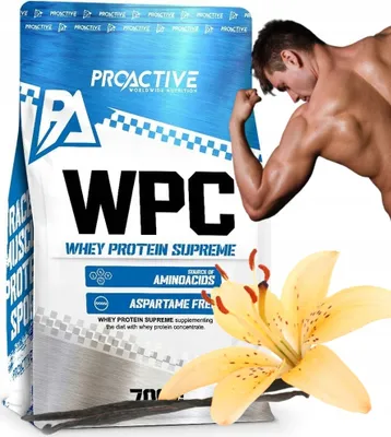 Produktbild von ProActive Molkenproteinkonzentrat proteinpulver Eiweißpulver WPC protein 700g Eiweißpulver geschmack: Vanille