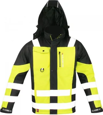 Produktbild von Classic Vis Oxford Winter Warnschutz-Arbeitsjacke Gelb 3XL