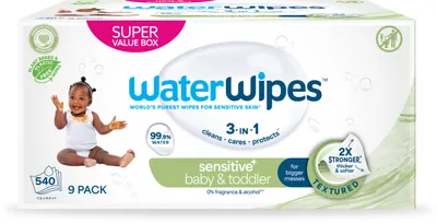 Produktbild von WaterWipes Feuchttücher Seifenbeere 9x60Stk biologisch abbaubar babypflege