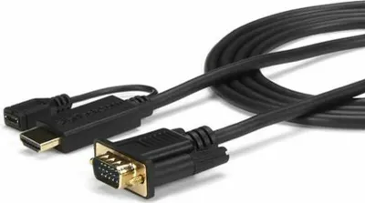 Obrázek produktu pro StarTech.com HD2VGAMM10, 3 m, VGA (D-Sub), HDMI + Micro USB, Samec, Samec/samice, Přímý