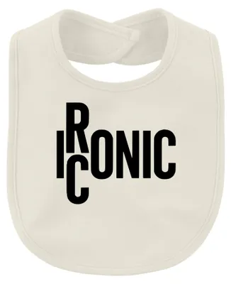Imagen del producto de Baberos infantiles con diseño minimalista urbano, tipografía retro e inscripción icónica, estilo natural