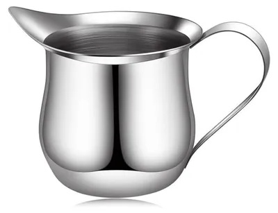 Produktbild von Milchaufschäumbecher - 240 ml Fassungsvermögen - Edelstahl-Dampfkrug für Espresso, Cappuccino und Latte Art