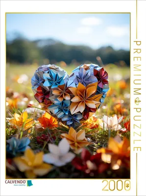 Produktbild von CALVENDO Puzzle Origami-Herz | 2000 Teile Lege-Größe 90x67cm Foto-Puzzle für glückliche Stunden