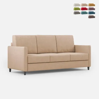 Obrázek produktu pro třímístná designová pohovka 198 cm čalouněná moderní látkou Karay 180 - béžová