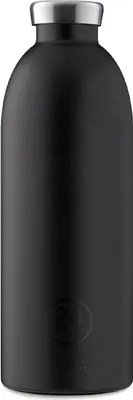 Produktbild von 24Bottles 24B452, 500 ml, Tägliche Nutzung, Wandern, Schwarz, Silikon, Edelstahl, Tuxedo Black, 24 h