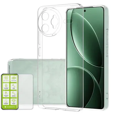 Obrázek produktu pro Pro Xiaomi Poco F7 Ultra silikonové TPU ochranné pouzdro transparentní + H9 tvrzené sklo fólie