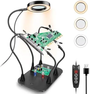 Produktbild von Lötunterstützung mit Vergrößerungsglas - Magnetisch