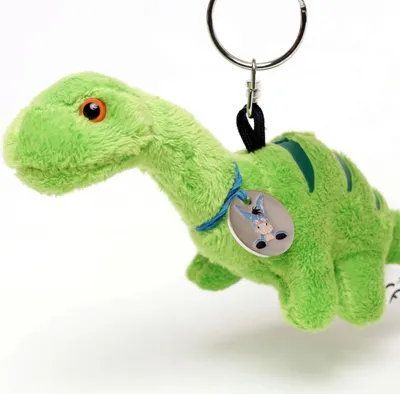 Produktbild von Dinosaurier Schlüsselanhänger Plüsch Apatosaurus grün Kuscheltier Anhänger RINGO
