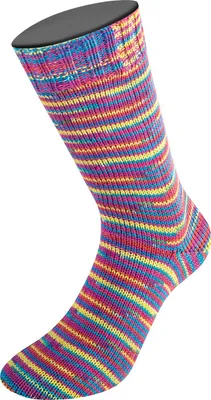 Produktbild von Lana Grossa - Landlust die Sockenwolle Seide 100g 1930 0364 rot seegrün fuchsia hellgelb blau