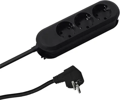 Immagine prodotto di Prese multiple Bachmann SMART a 3 prese, nero, 5,0 m, senza interruttore