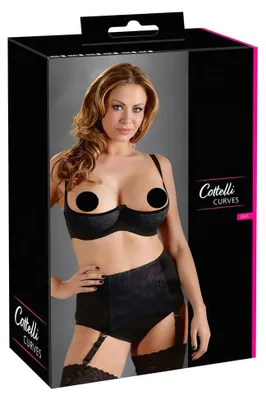 Productafbeelding van Cottelli CURVES - BH zonder beugels, met open voorkant, zwart, maat 95D