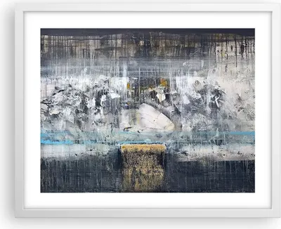 Produktbild von Gerahmtes Poster - Weißer Rahmen - Abstraktion modern - 50x40 cm - Wand Bild - Wanddeko - Wandbilder - Kunstposter - Wandposter - Bilderrahmen - Bilder - Kunstdruck - Wandbild - P2WAA50x40-3474