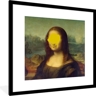 Produktbild von MuchoWow® MuchoWow® Gerahmtes Poster Mona Lisa - Leonardo da Vinci - Kunst 40x40 cm - Poster mit zchwarzem Bilderrahmen - Poster - Plakat im Rahmen