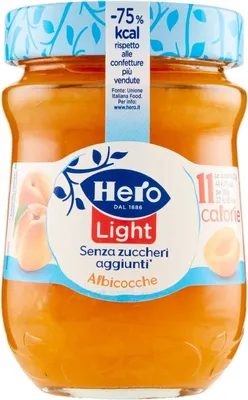 Produktbild von Hero 8000080004303, JAM, Aprikose, 280 g, 47 kcal, 195 kJ, 0,1 g